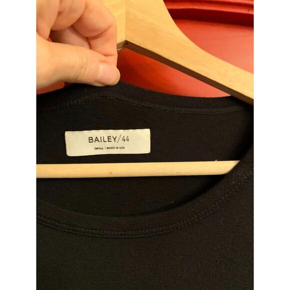 Bailee/44 Size Small Mod Style Black Dress Silver Buttons Super Soft Bodice EUC - Picture 3 of 4